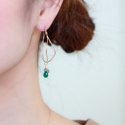 14kgf- dress up nuance hoop pierced earrings set 第4張的照片