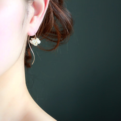14kgf- blossom pearl 耳環（不能改耳夾） 第2張的照片