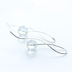 SV935(Argentium)-nuance curve crystal(special cut)耳環（不能改耳夾） 第2張的照片