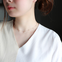 14kgf-petit pearl choker 項鍊(adjustable chain) 第2張的照片