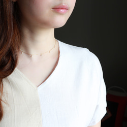 14kgf-petit pearl choker 項鍊(adjustable chain) 第9張的照片