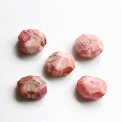 14kgf- Rose candy wrap 耳針（rhodonite) 第6張的照片