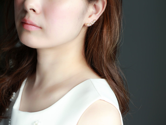 14kgf- orange topaz ear-clip(clip-on 耳夾） 第3張的照片