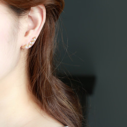 14kgf- orange topaz ear-clip(clip-on 耳夾） 第5張的照片