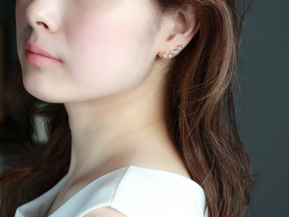 14kgf- orange topaz ear-clip(clip-on 耳夾） 第8張的照片