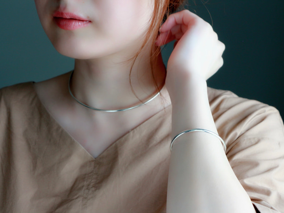 SV935(Argentium)-plane choker 第8張的照片