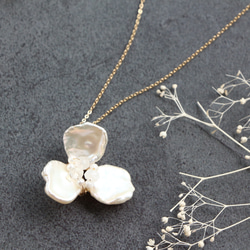 14kgf-pearl flower necklace 第6張的照片