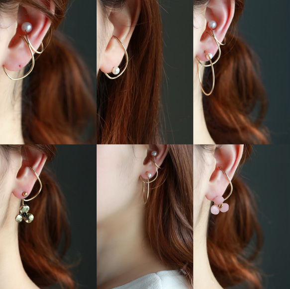 14kgf- flowing line ear cuff 第8張的照片