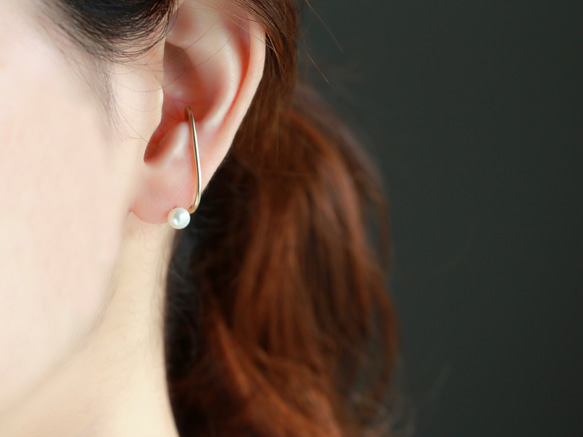 14kgf- straight line ear cuff 第6張的照片