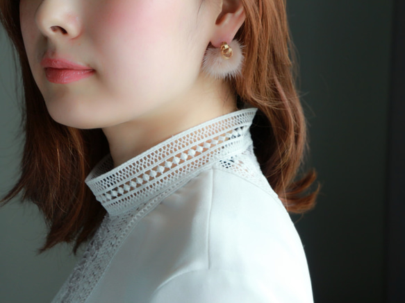 [Xmas happy bag]14kgf-petit chain 耳針/耳夾 & necklace set 第3張的照片