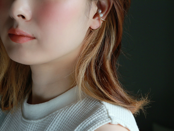 14kgf-freshwater pearl ear cuff set 第10張的照片