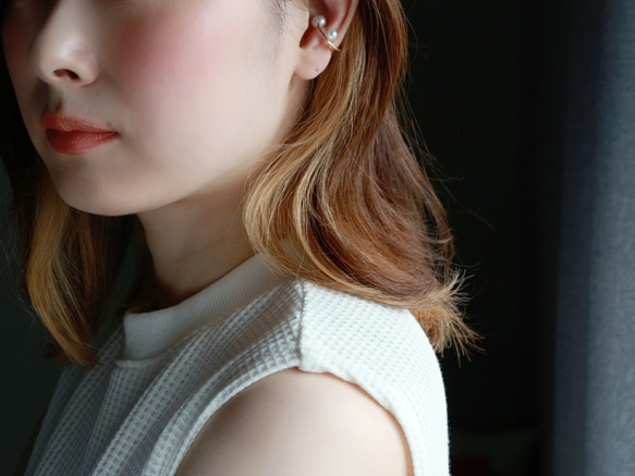 14kgf-freshwater pearl ear cuff set 第5張的照片