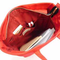 《受注生産》8drawers 大容量リュック 男女兼用 旅行バッグ ユニセックス　赤リュック　学生リュック　バッグパック 8枚目の画像