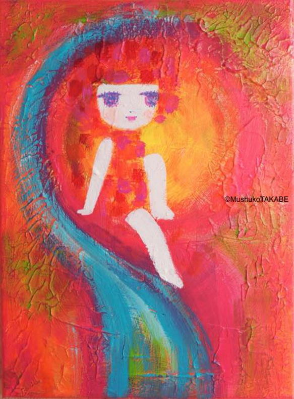 ☆ご予約済☆ [in a rainbow] #原画 #幸せ #希望 #エネルギー #虹 絵画 