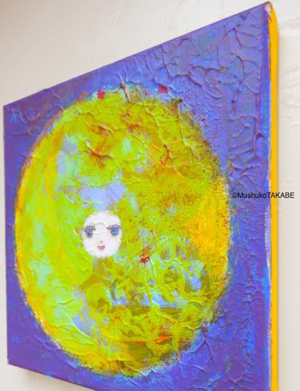 [blue moon] #原画 #幸せ #抽象 #希望 #月 #愛 #エネルギー 3枚目の画像