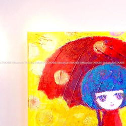 [happy, rainny day] #原画 #アート #絵画 #イラスト #肖像画 #幸せの雨の日 4枚目の画像