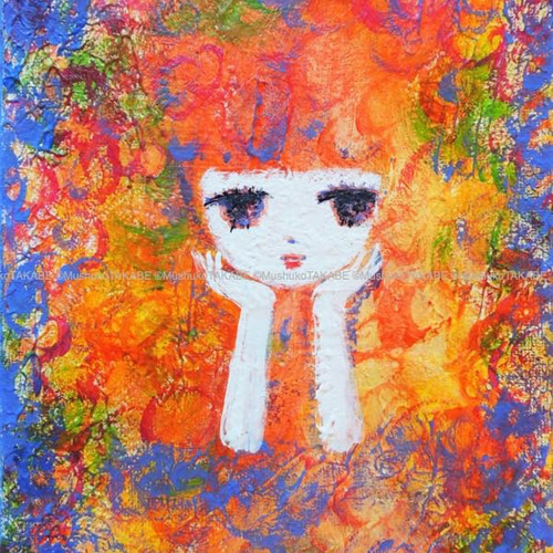 meditation_rainbow color] #原画 #アート #虹色 #女の子