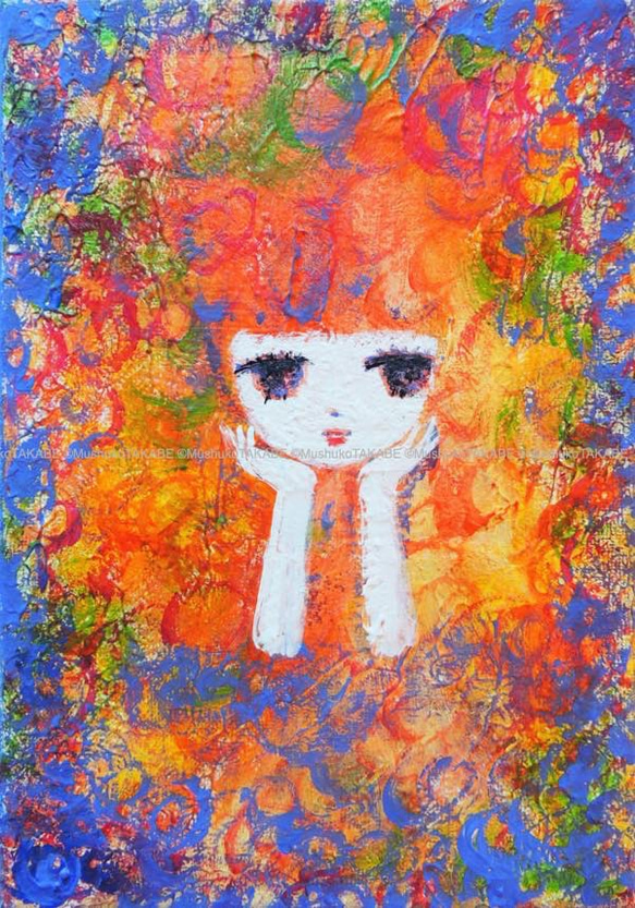 meditation_rainbow color] #原画 #アート #虹色 #女の子