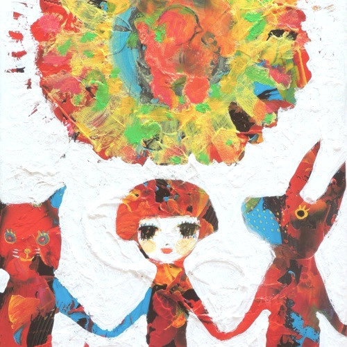 きらきらたち #アート #カラフル #インテリア #絵 絵画 MUSHUKO