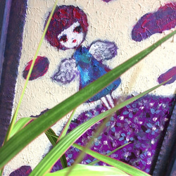 SOLD Angel in purple :reconstruction #天使 #原画 #一点物 #アート 3枚目の画像