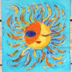 どんな曇っていてもそこには太陽と月がある〉#原画 #アート #愛 #幸せ