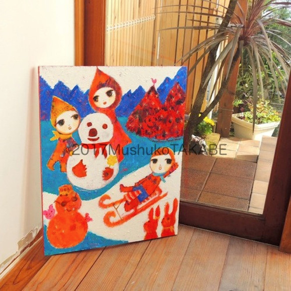 Makikoさまオーダー作品「雪遊び２」 1枚目の画像