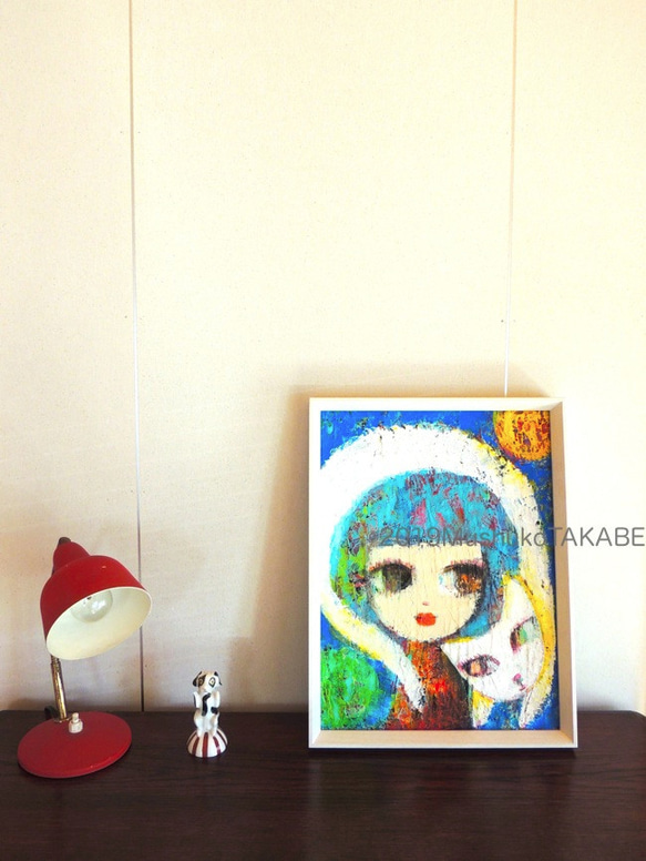 &lt;包裹著一隻白貓&gt; #Art #原圖#Cat #Animal #Girl #Healing #Frame #Rela 第6張的照片