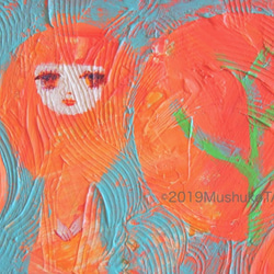 森は生きている〉原画 #一点物 #自然 #女の子 #夢 #地球 #木 #アート