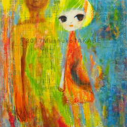SOLD somebody holds my hand #ART#painting#アート#絵 #原画 #一点物 1枚目の画像