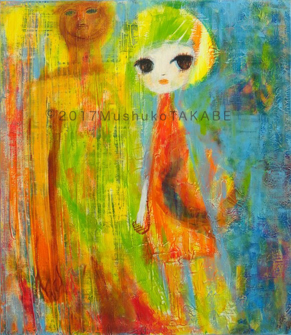 SOLD somebody holds my hand #ART#painting#アート#絵 #原画 #一点物 1枚目の画像