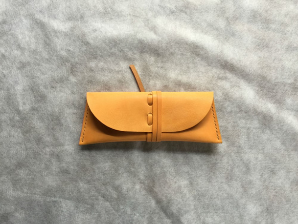 『 霞 - kasumi - 』 pen case orange brown 1枚目の画像