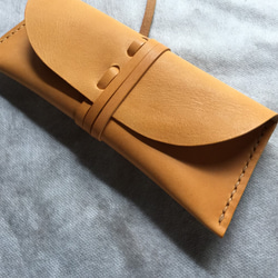 『 霞 - kasumi - 』 pen case orange brown 4枚目の画像