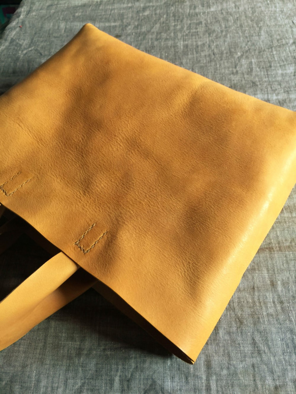 『 霞 - kasumi - 』 革袋 orange brown S3 肘掛け 2枚目の画像