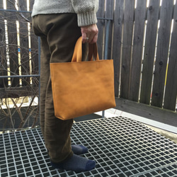 『 霞 - kasumi - 』 革袋 orange brown S3 肘掛け 3枚目の画像