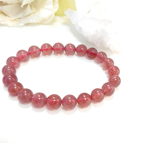 美と希望の象徴する石」ストロベリークォーツ☆恋愛☆女性の魅力