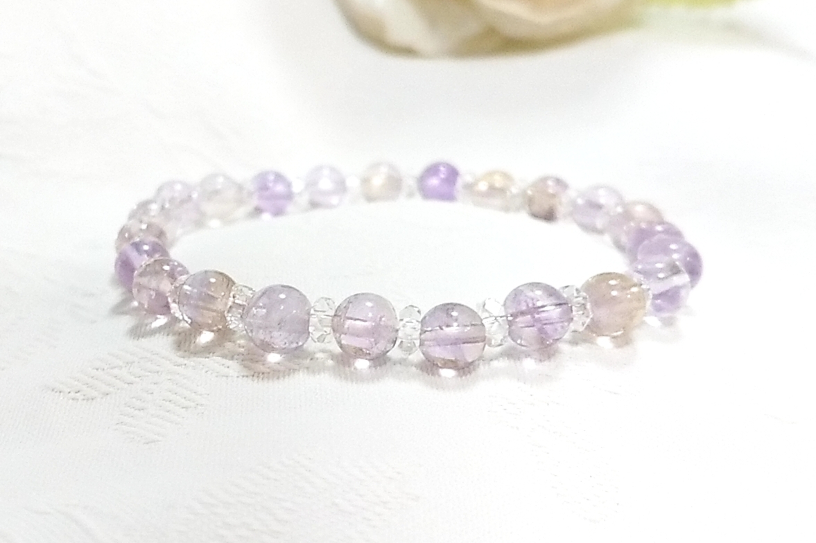 ☆心の豊かさと経済的安定を引き寄せたい方☆アメトリン☆天然石ブレスレット