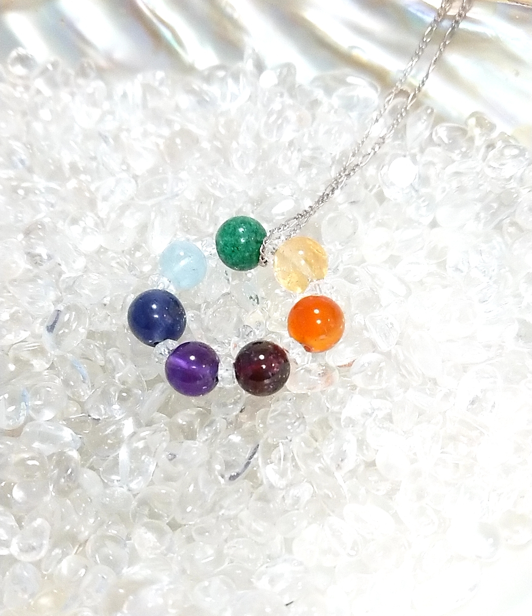 ☆チャクラチャーム&ペンダント☆高品質天然石☆2way＊マラヤガーネット＊シトリン他