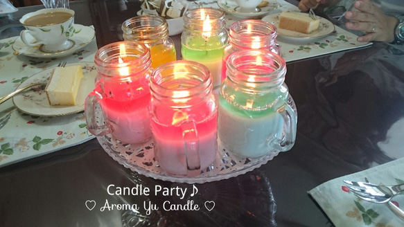 爽やか♪【ミント】緑色♡メイソンジャーキャンドルsoycandle♡アロマユウキャンドル♡ 9枚目の画像