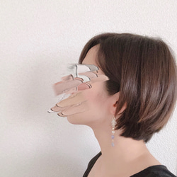 SABON/アイオライトのシャボンモチーフ耳飾り-すみれ色と透明感- 4枚目の画像