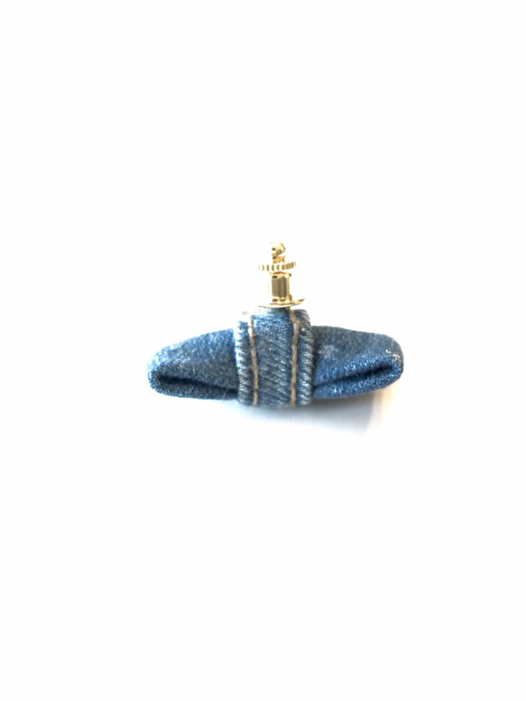 ［Lapel pin］Mini ribbon - Indigo 4枚目の画像