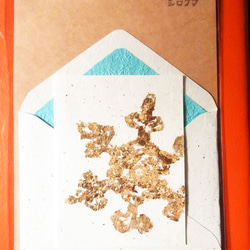 雪の結晶グリーティングカード3色セット 2枚目の画像