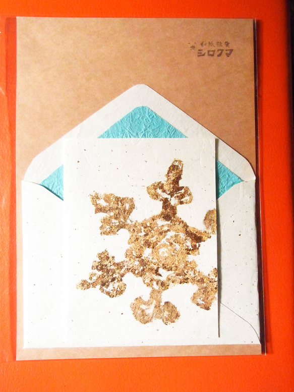 雪の結晶グリーティングカード3色セット 2枚目の画像