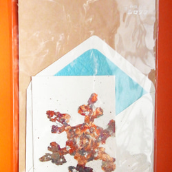 雪の結晶グリーティングカード3色セット 3枚目の画像