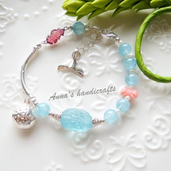 シルバー　魚モチーフ　ハンドメイド　ブレスレット シルバー 魚モチーフ ハンドメイド ブレスレット