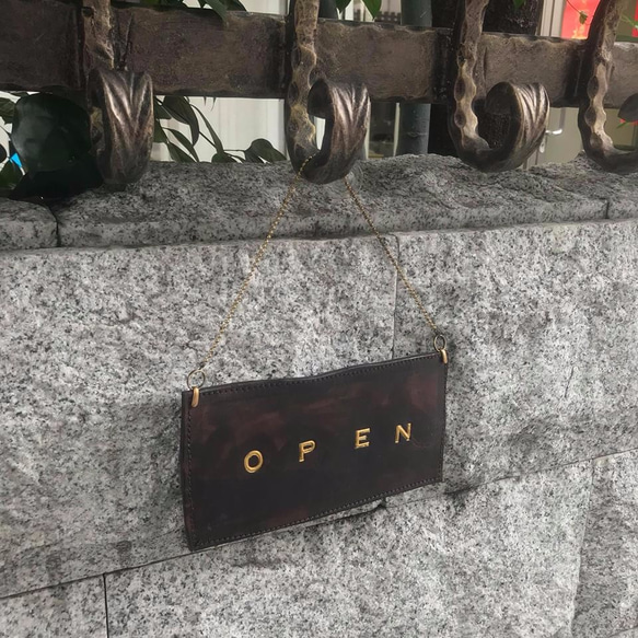 開店道具-真皮門口告示牌open.close 第5張的照片