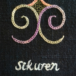アイヌ刺繍のフレーム：frame of Ainu embroidery 2枚目の画像
