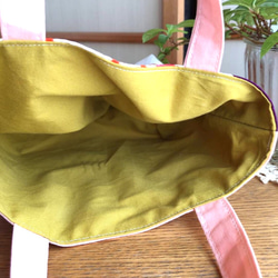 ハンドメイド リメイク着物バッグ  エコバッグ 親子トートバッグ(小サイズ)正絹  可愛い 4枚目の画像