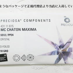 【チェコ製・プレシオサ】Vカット 埋込型pp21(約2.7mm)　モノトーン系ミックス40粒入 4枚目の画像