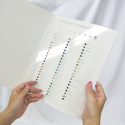 スワロフスキー】カラーチャート（色＆サイズ見本）便利な透明