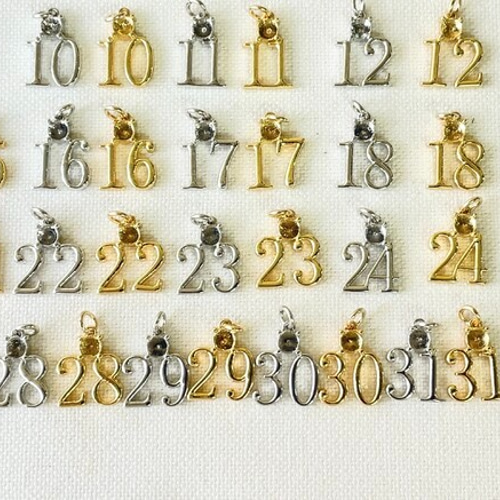 1～31まで選べる] 数字/ナンバーチャーム 石なし チャーム ナンバー